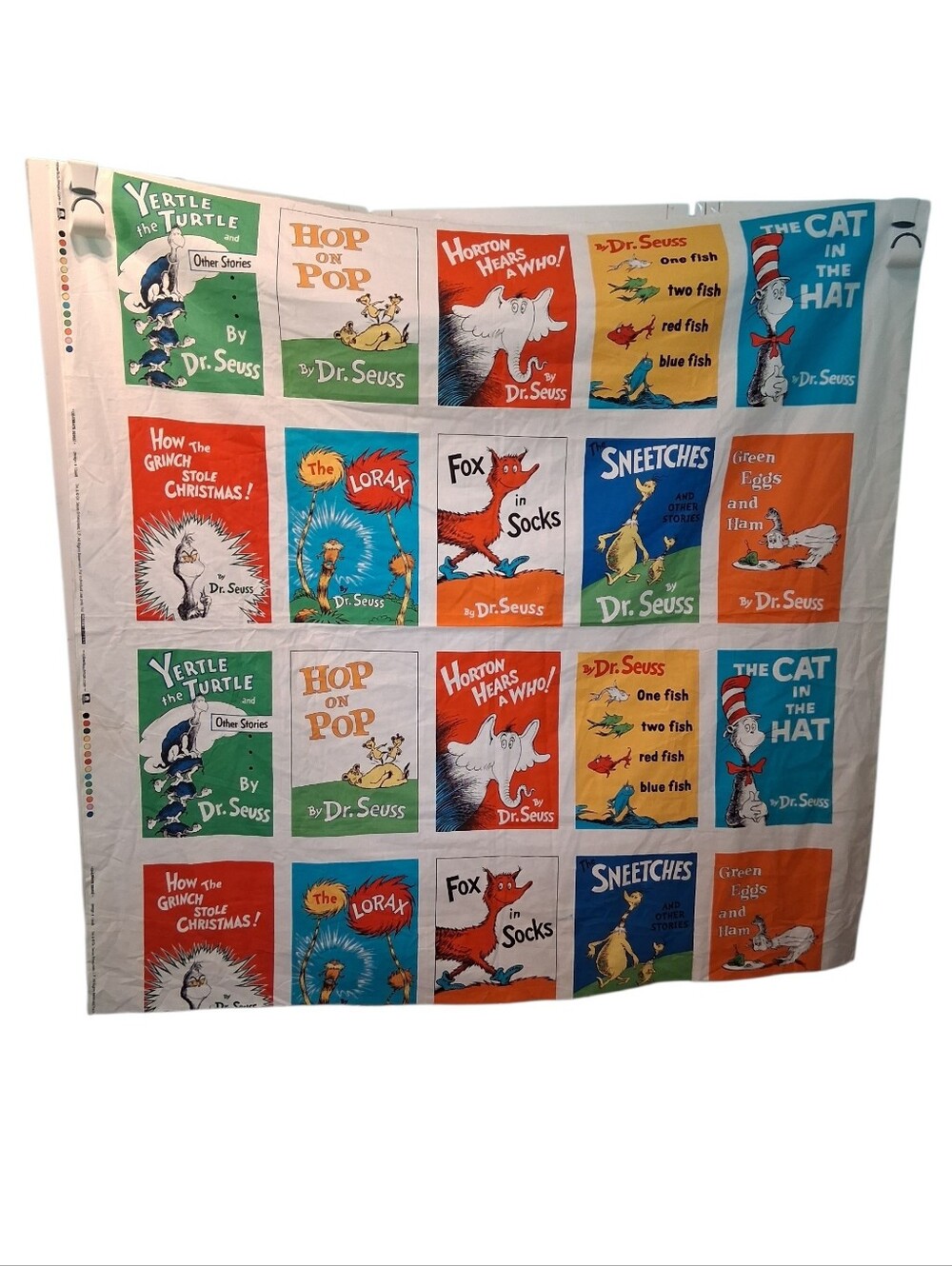 Fabric Panel Dr. Seuss 15 Book Cover 3157